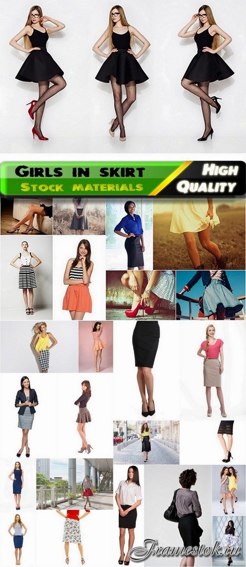 Fashionable woman and girls in skirts - 25 HQ Jpg