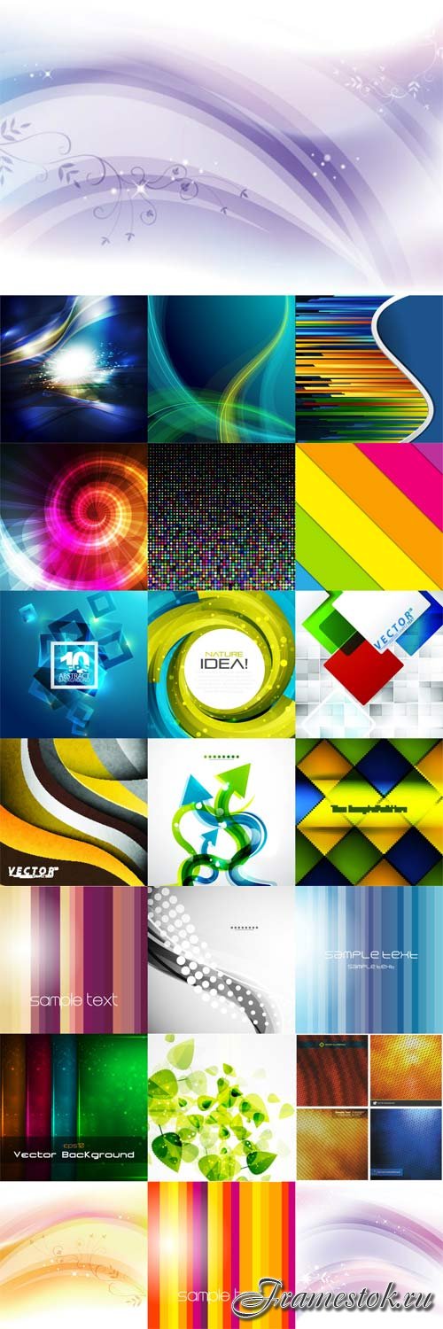 Bright colorful abstract backgrounds vector - 5