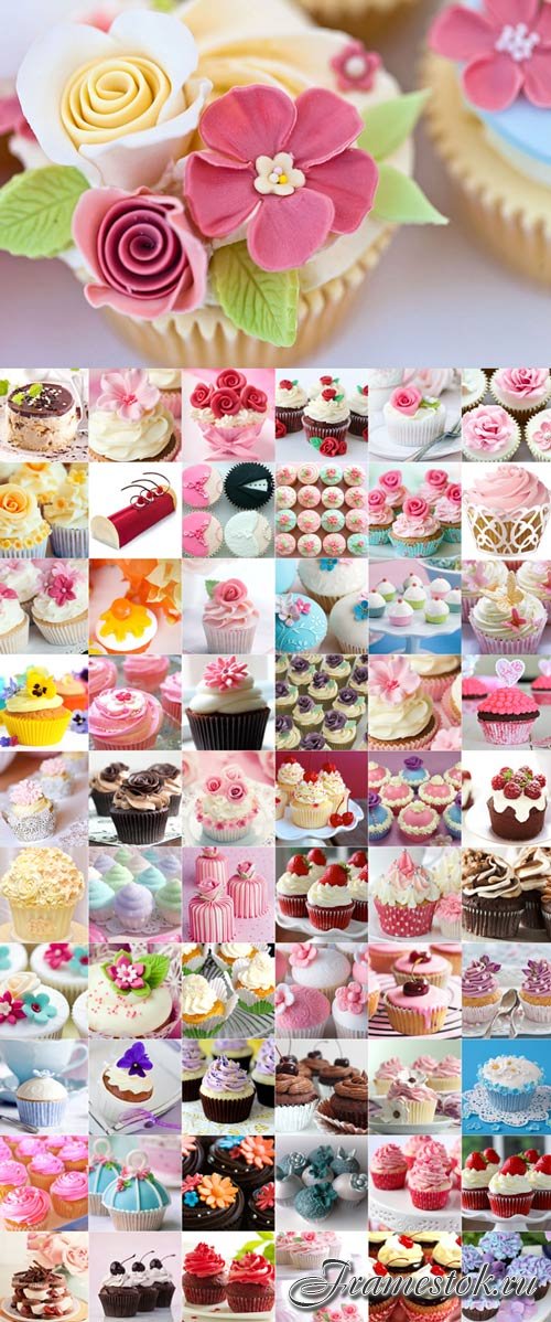 Sweet cupcakes Raster Graphics