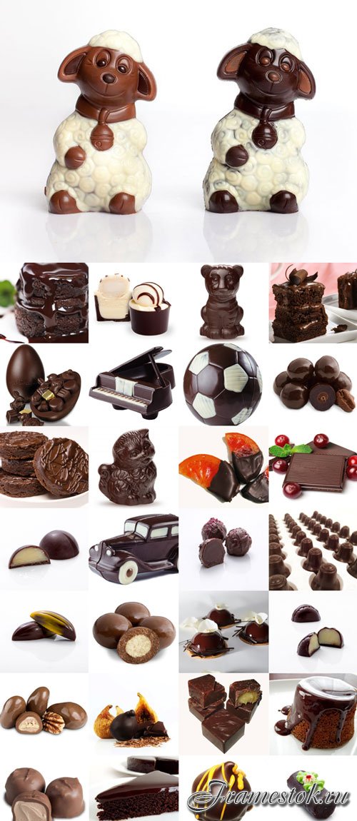 Chocolate products Raster Graphics