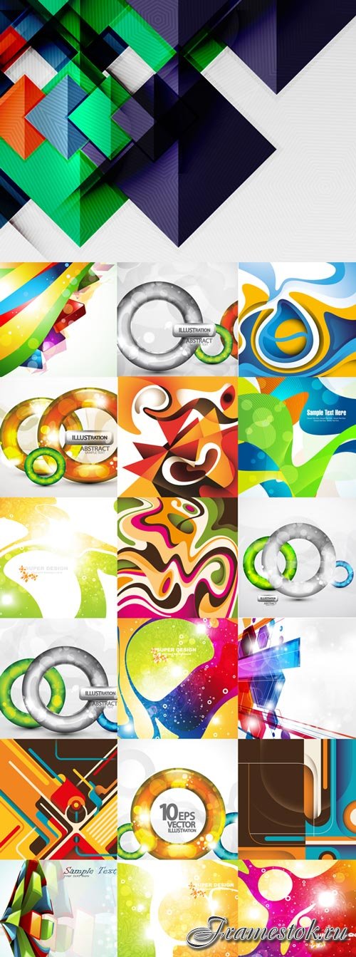 Stylish abstract vector backgrounds set 12
