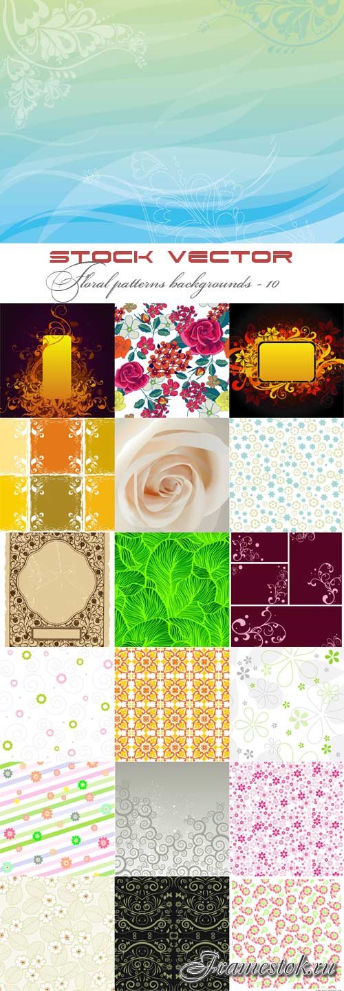 Floral patterns backgrounds stock vector - 10