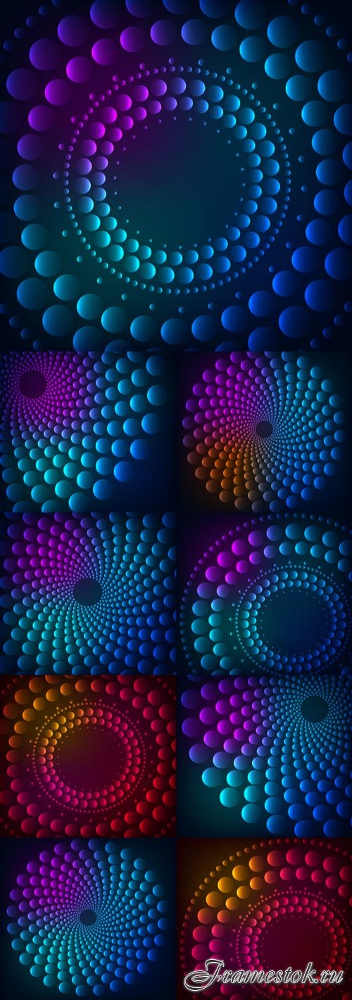 Abstract round balls backgrounds vector