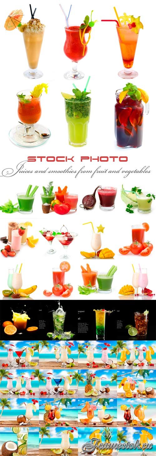 Juices and smoothies from fruit and vegetables