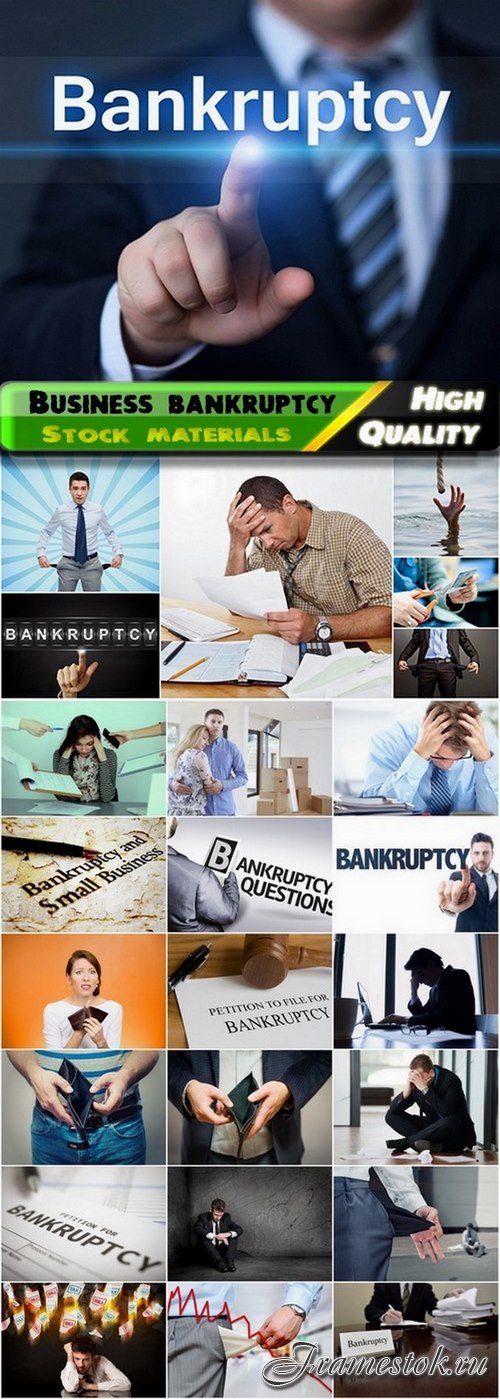 Conceptual business with themes bankruptcy - 25 HQ Jpg