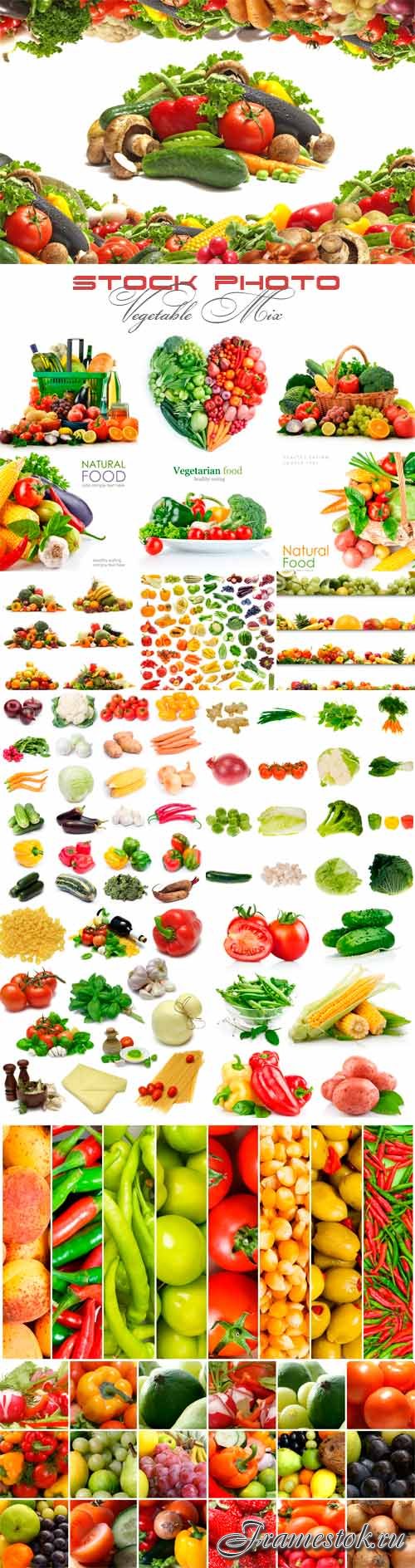 Vegetable mix raster graphics