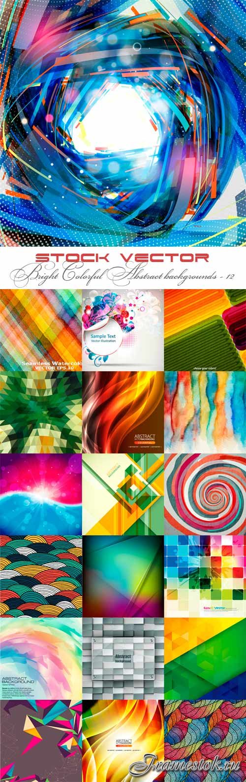 Bright colorful abstract backgrounds vector - 12