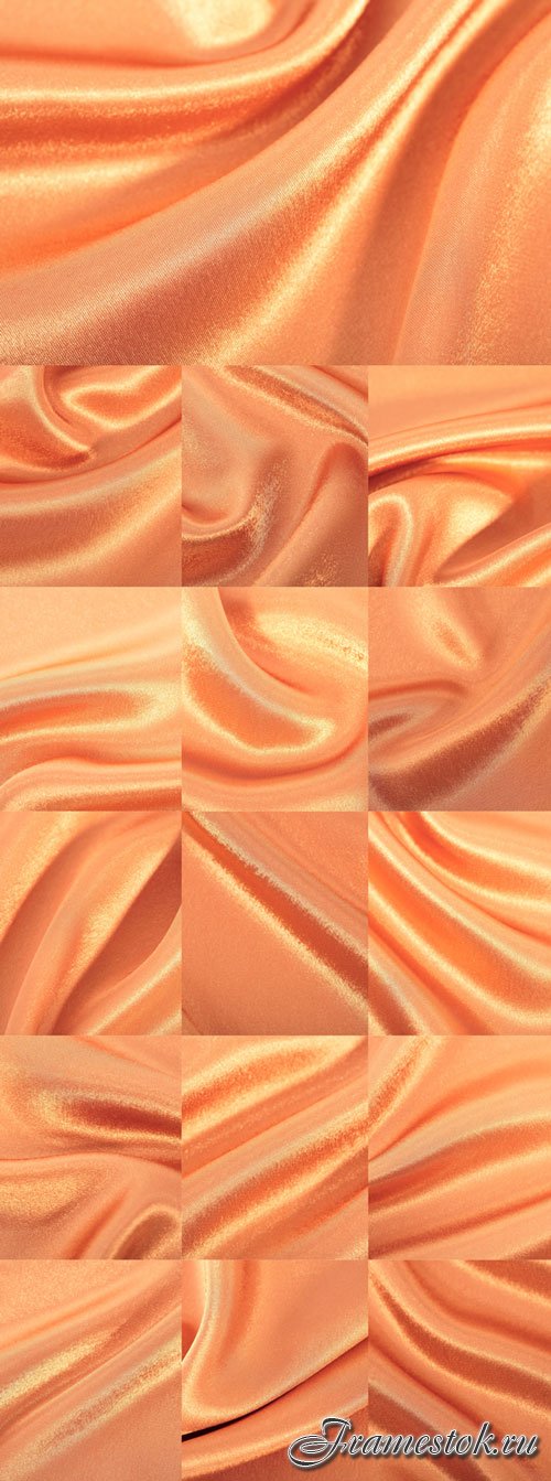 Orange silk fabric bitmap