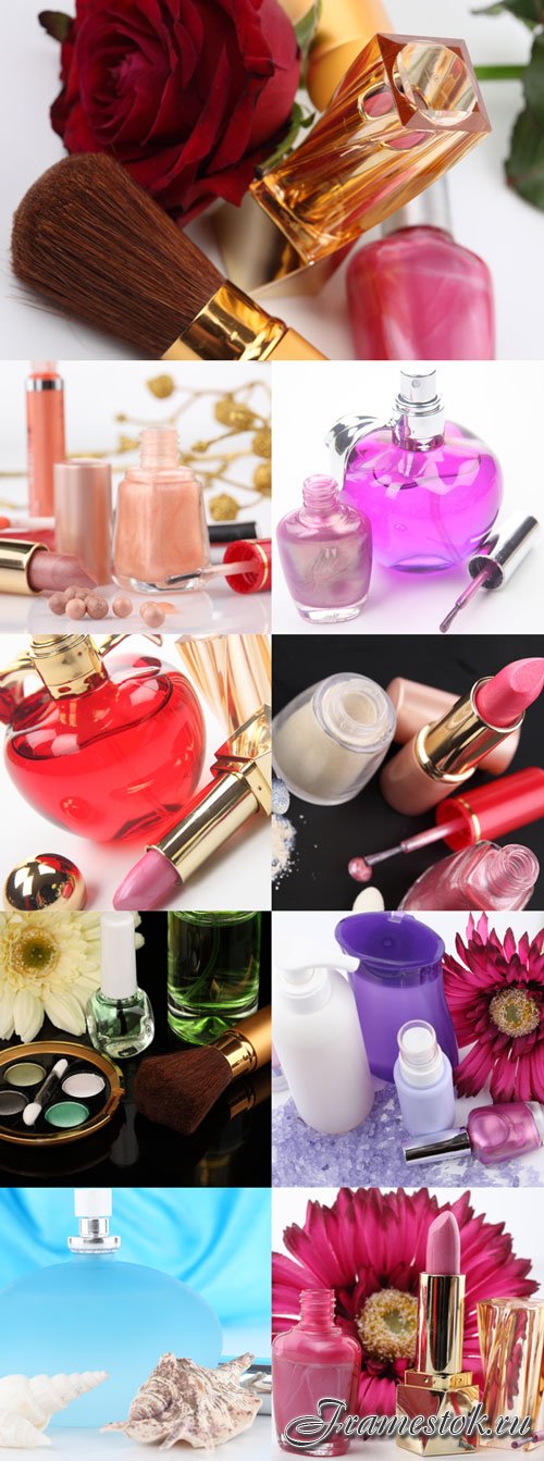 Cosmetics and perfumes Raster Graphics