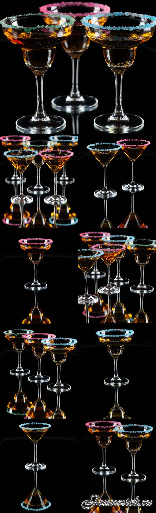 Multicolored drinks party Raster Graphics