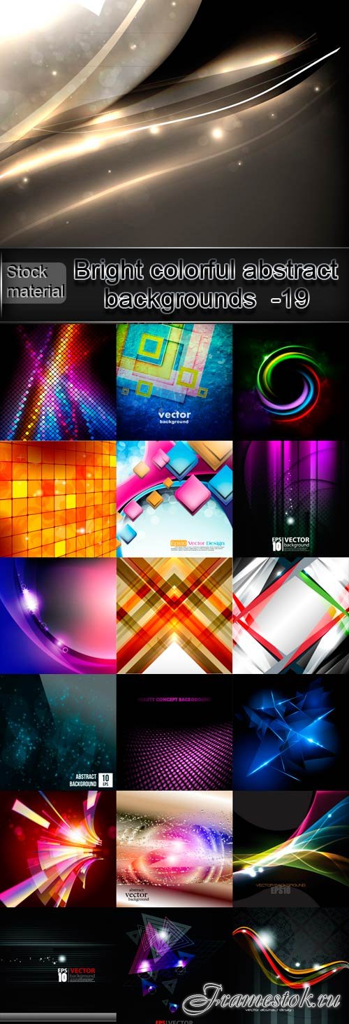 Bright colorful abstract backgrounds vector -19