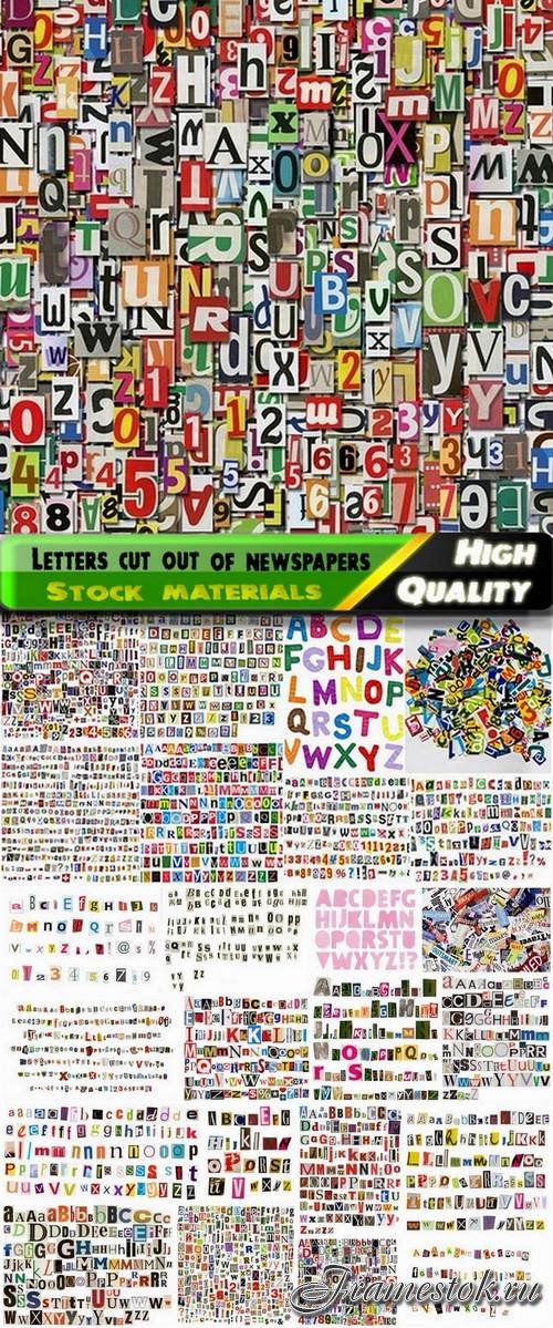 Letters cut out of newspapers and magazines - 25 HQ Jpg