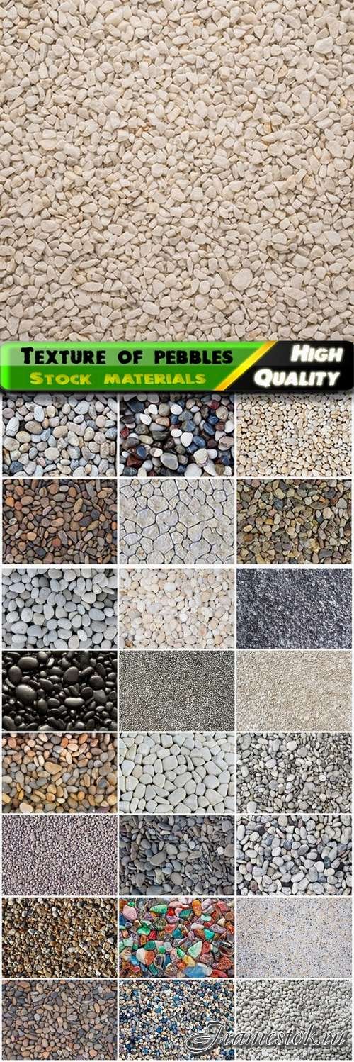 Texture of pebbles stones and gravel - 25 HQ Jpg