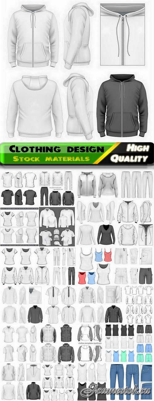 Different clothing and fashion design - 25 Eps