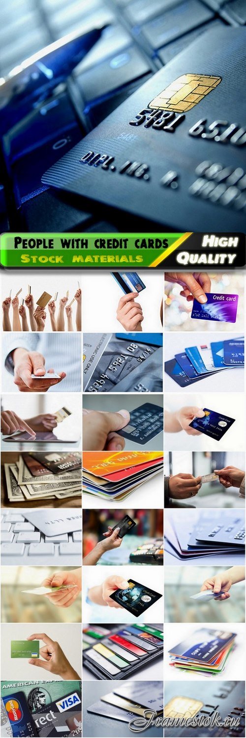People with credit cards in hands - 25 HQ Jpg