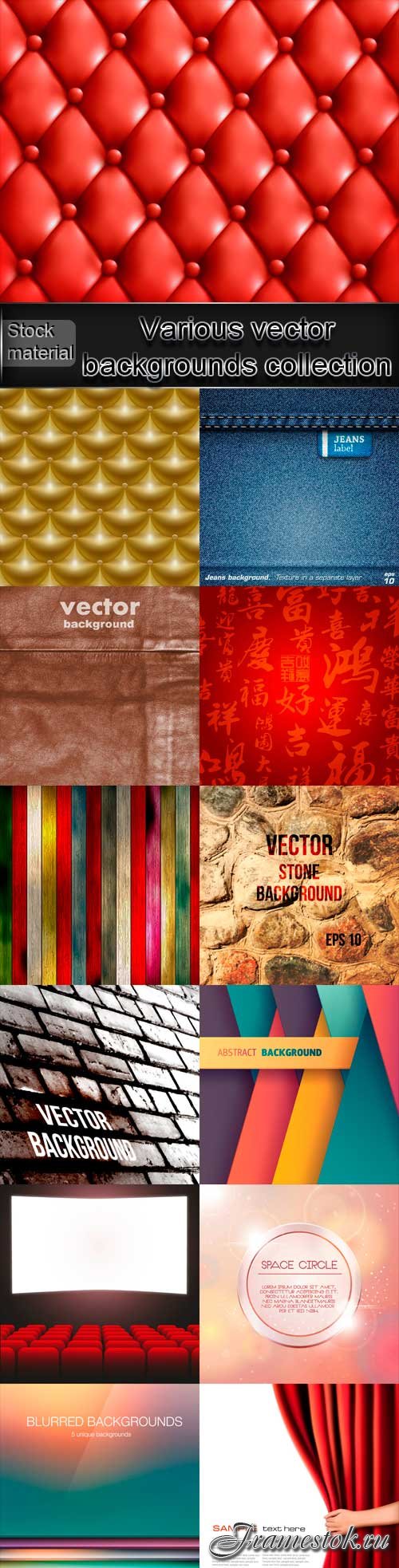 Various vector backgrounds collection