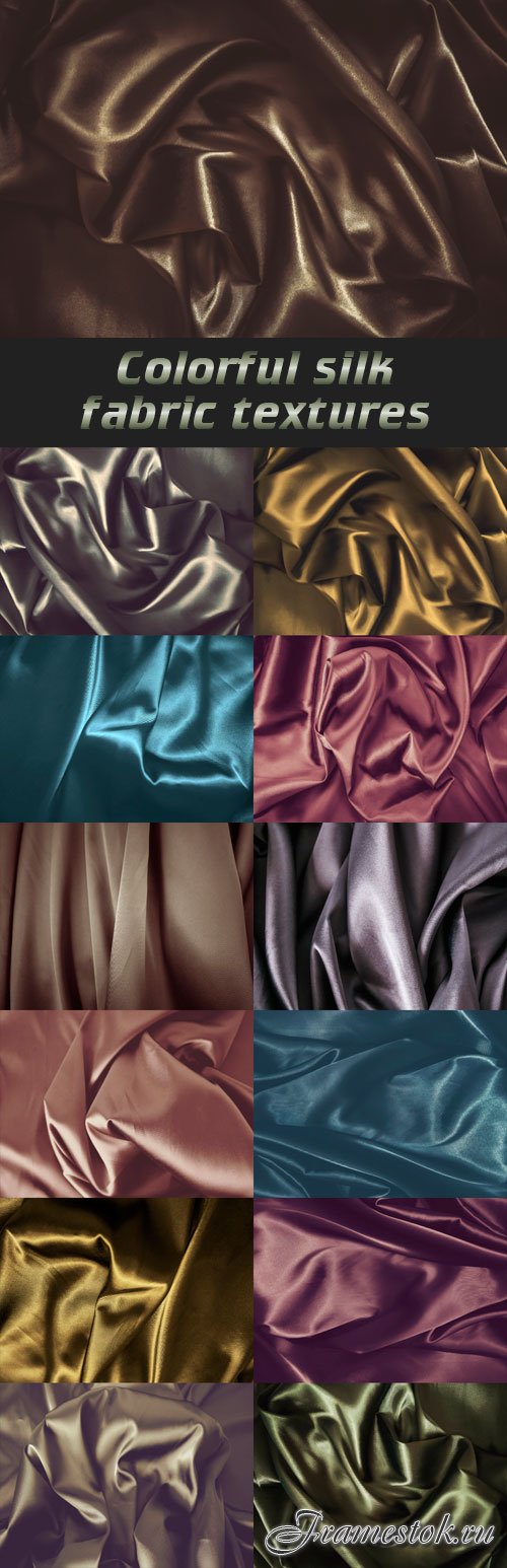Colorful silk fabric textures 
