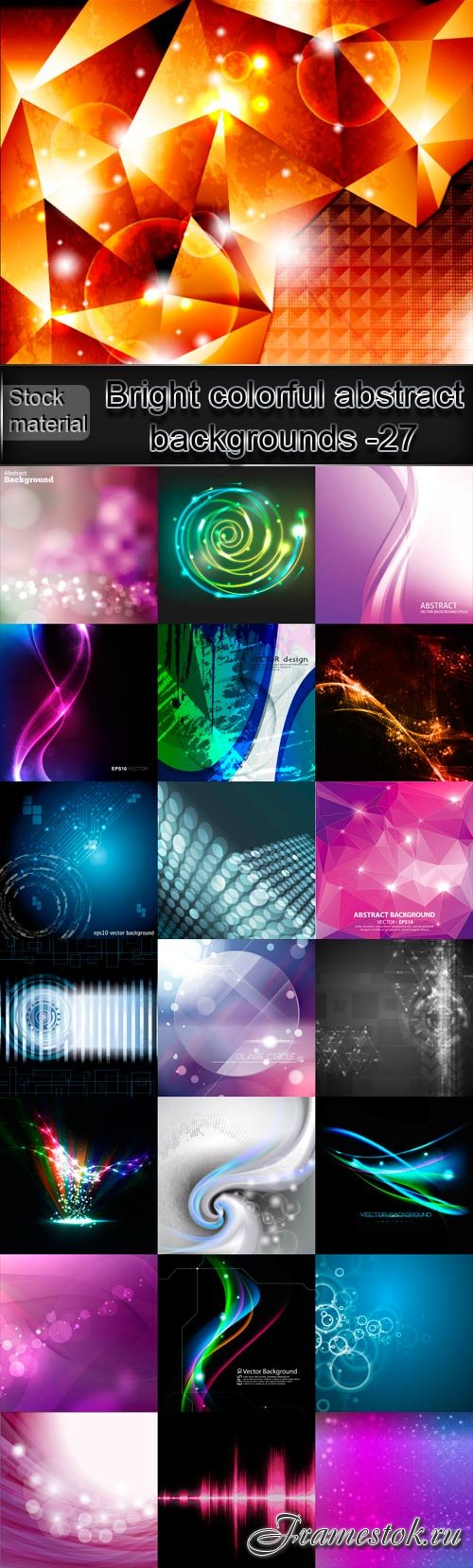 Bright colorful abstract backgrounds vector -27