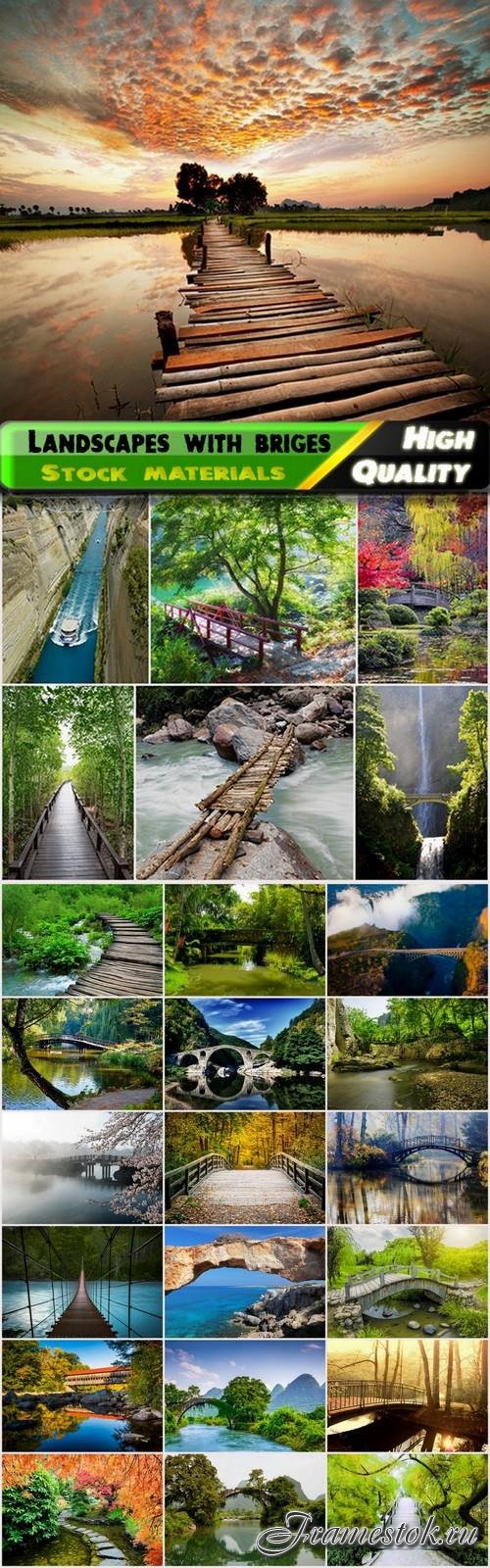 Nature landscapes with briges and rivers - 25 HQ Jpg