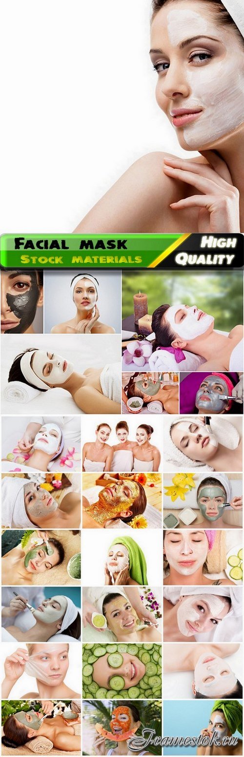 Skin care facial mask in spa salon - 25 HQ Jpg