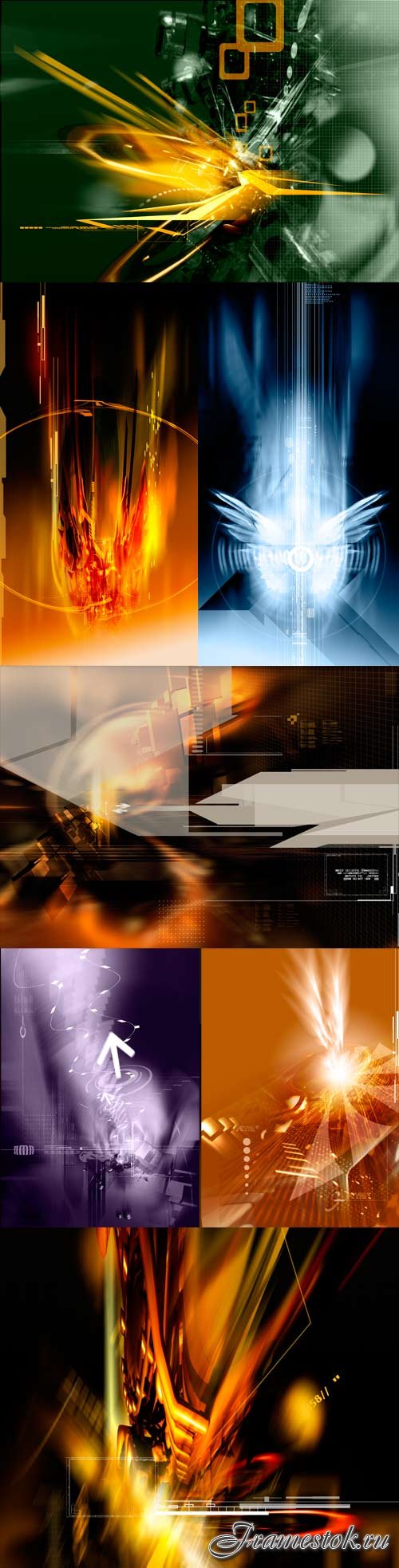 Multifokus abstract backgrounds PSD - 2
