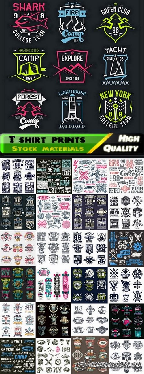 T-shirt prints design in vector from stock #71 - 25 Eps