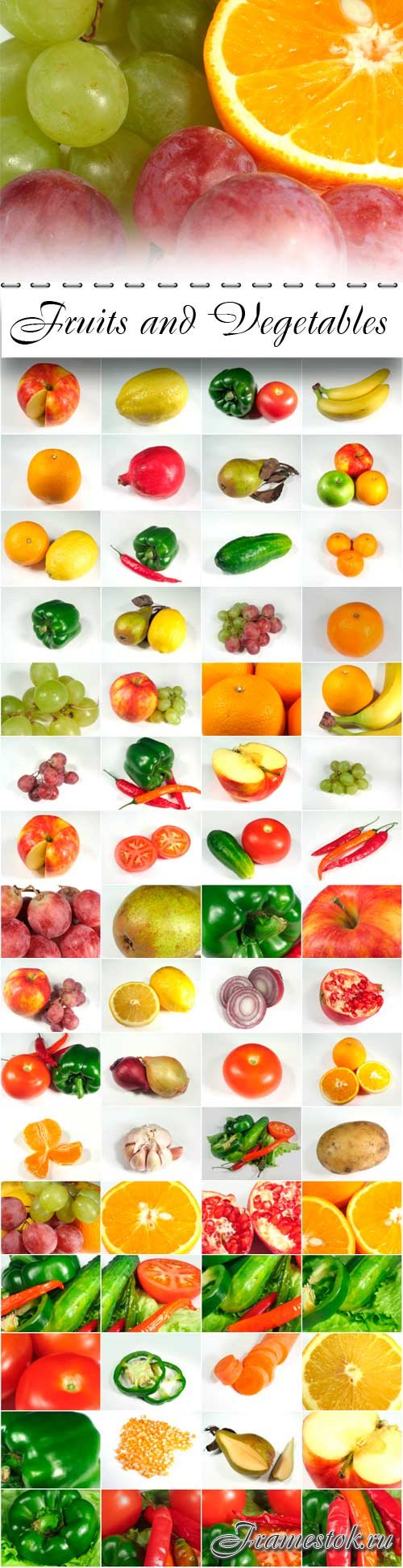 Fruits and Vegetables Photo Cliparts