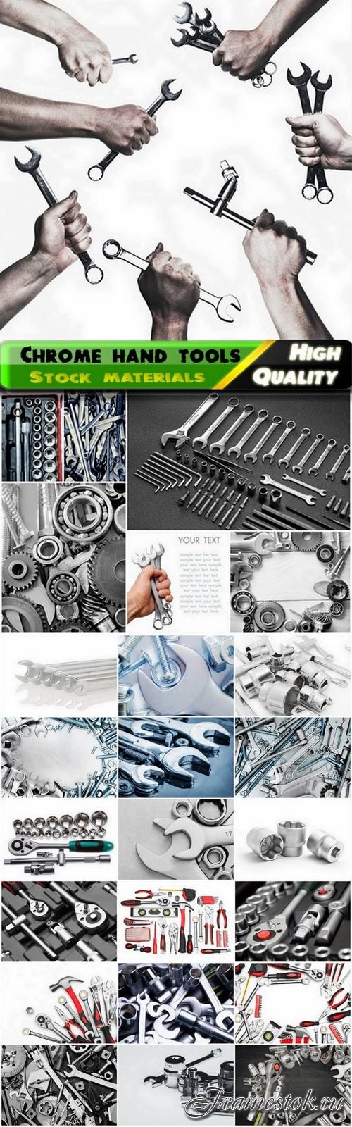 Chrome hand tools wrenches and bolts - 25 HQ Jpg