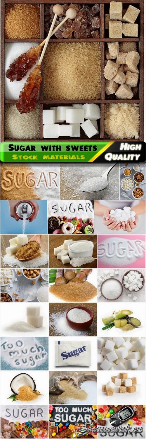 Sugar with different sweets - 25 HQ Jpg