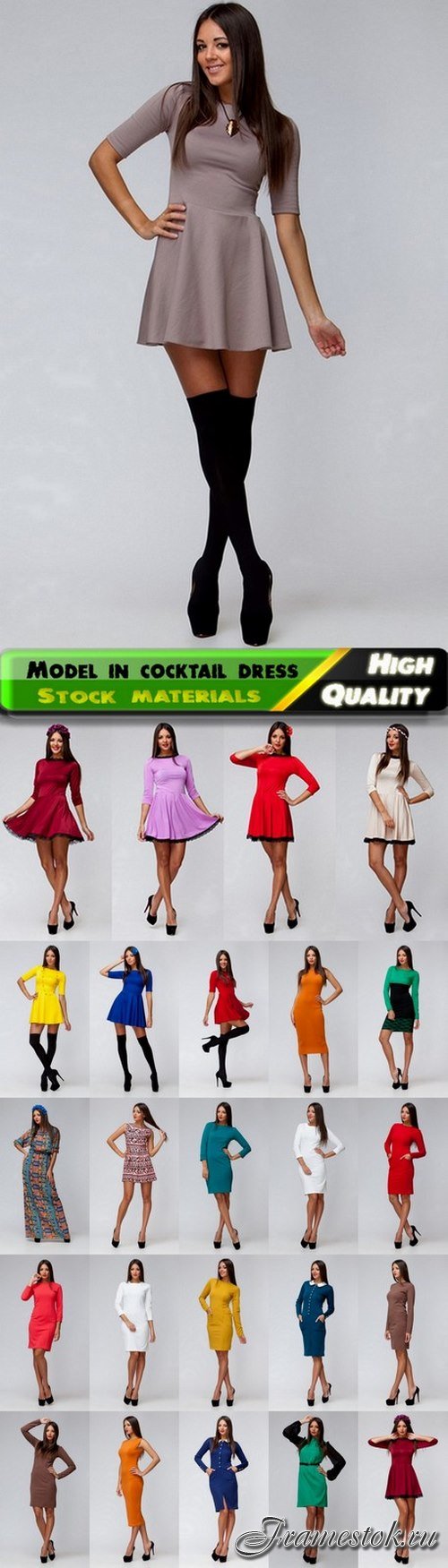 Stylish models posing in cocktail dresses - 25 HQ Jpg