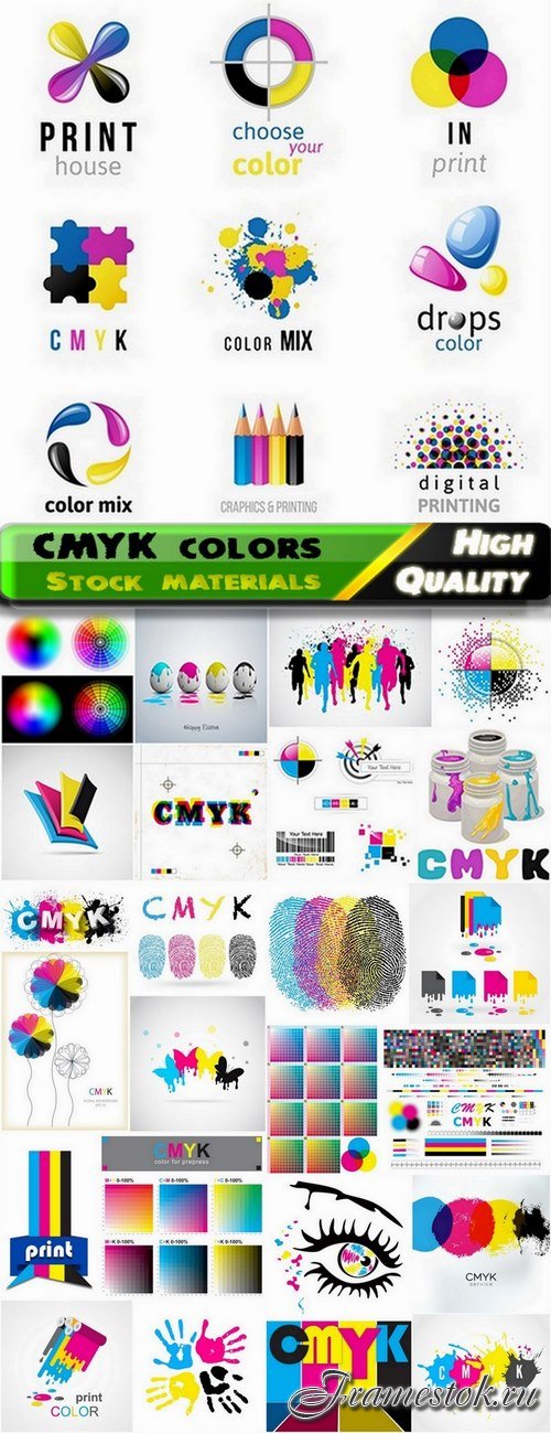 CMYK coor for offset printing - 25 Eps