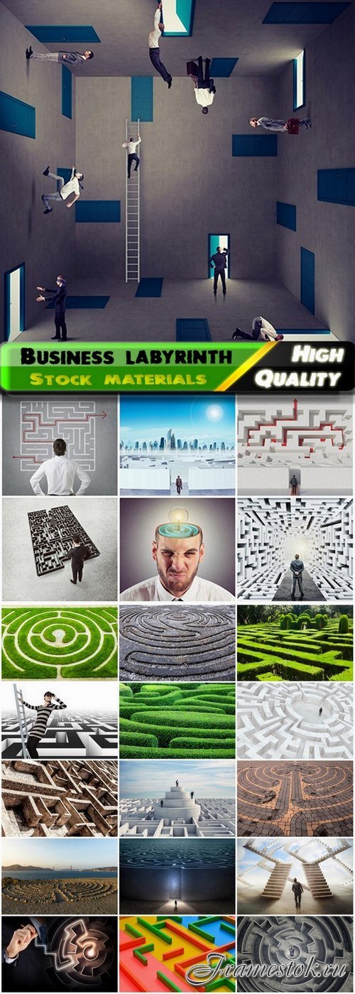 Creative ideas with business puzzle Labyrinth - 25 HQ Jpg