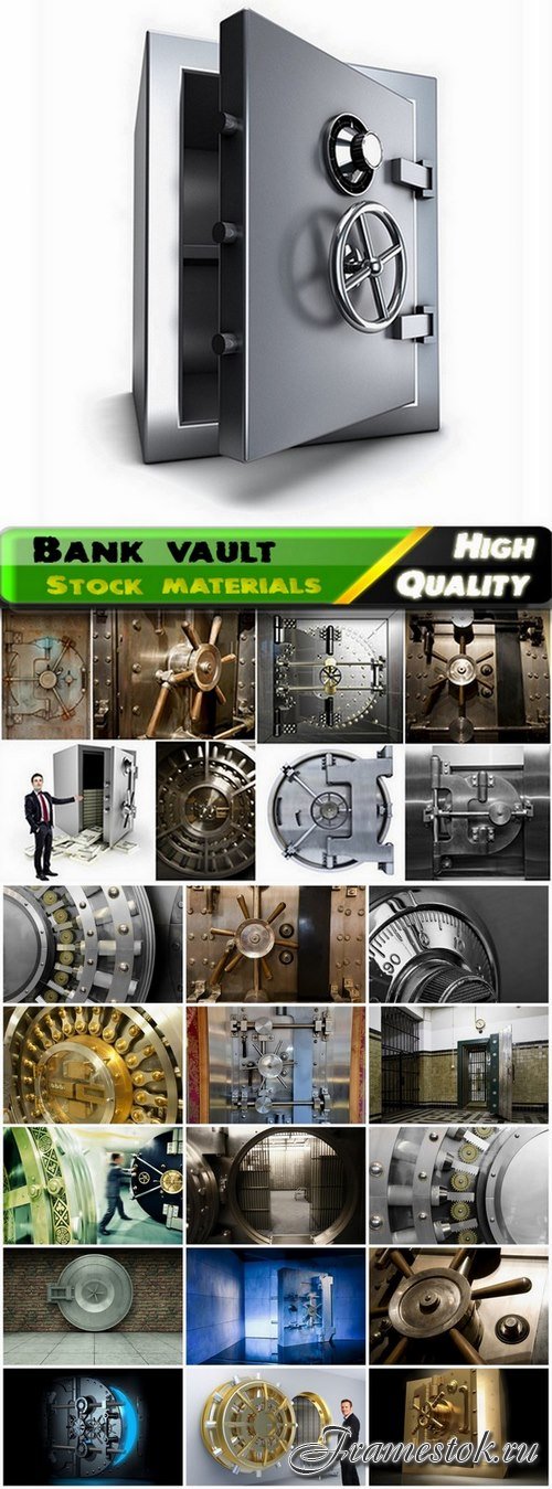 Robust metal doors of bank vault and safes - 25 HQ Jpg