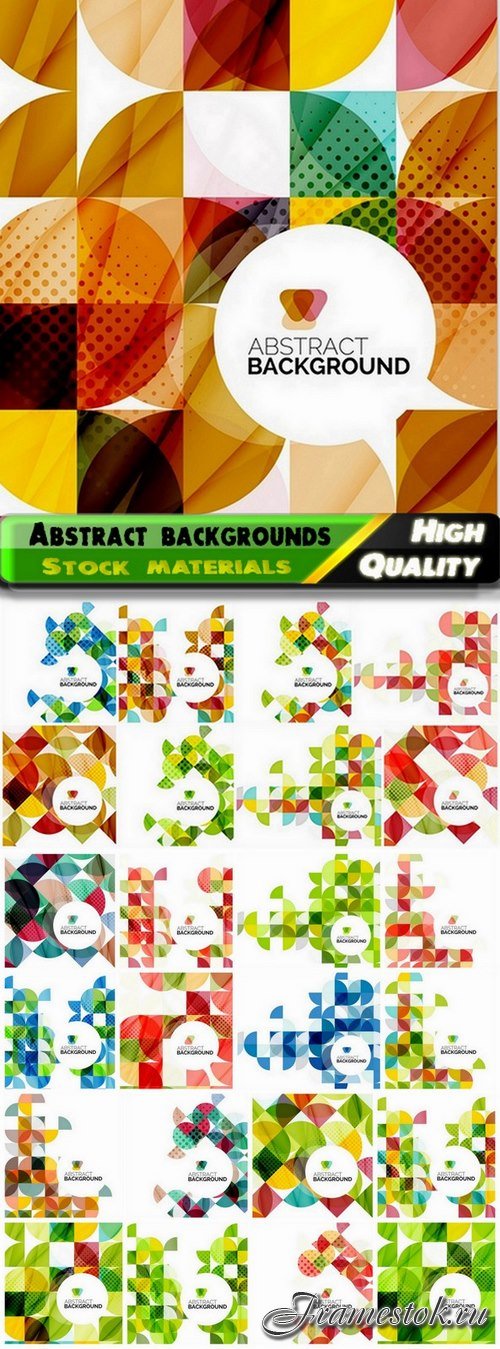 Abstract round dots halftones backgrounds - 25 Eps