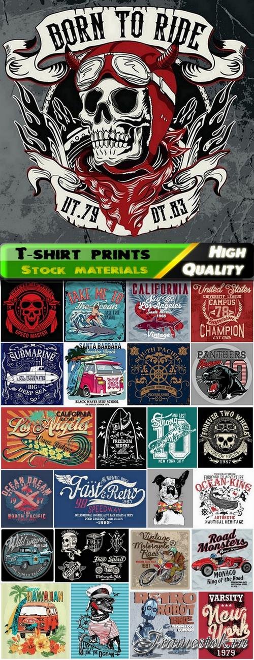 T-shirt prints design in vector from stock #73 - 25 Eps