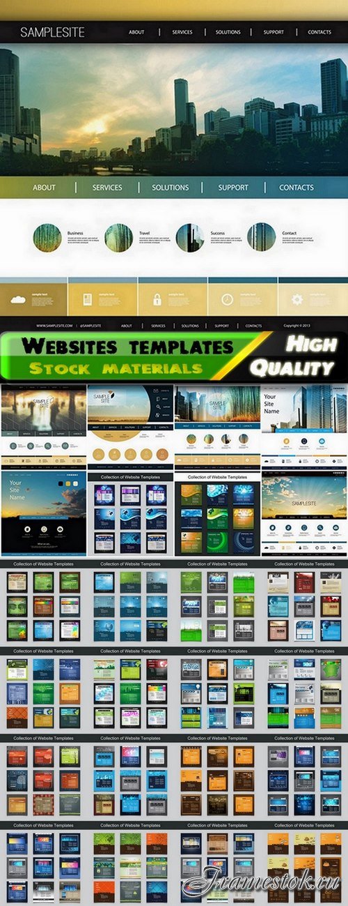 Big set of websites templates for business company - 25 Eps