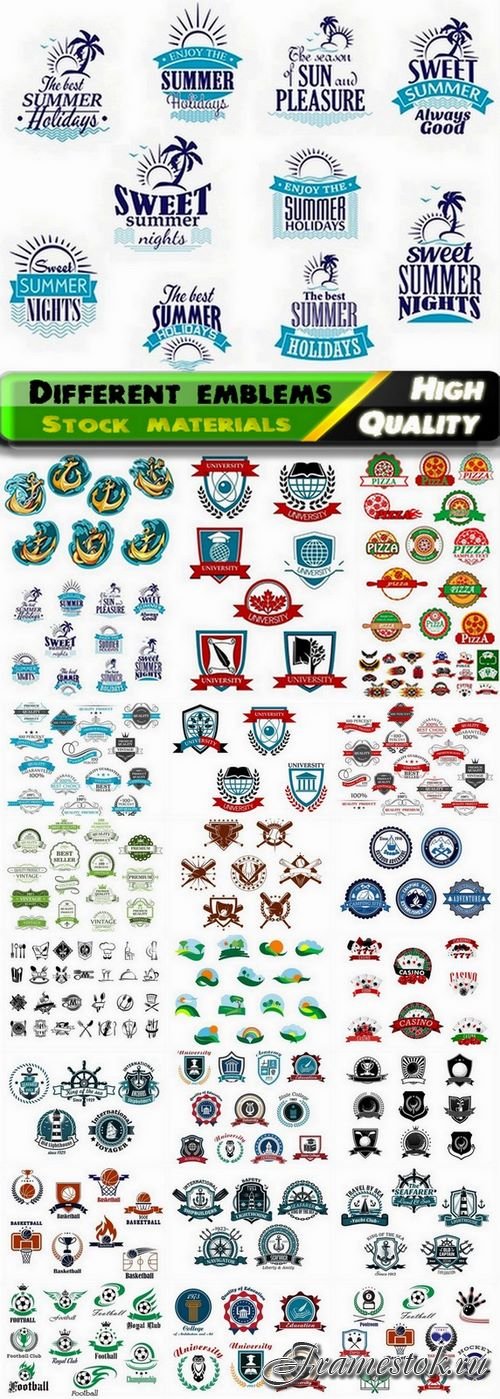 Different emblems for sport and business company - 25 Eps
