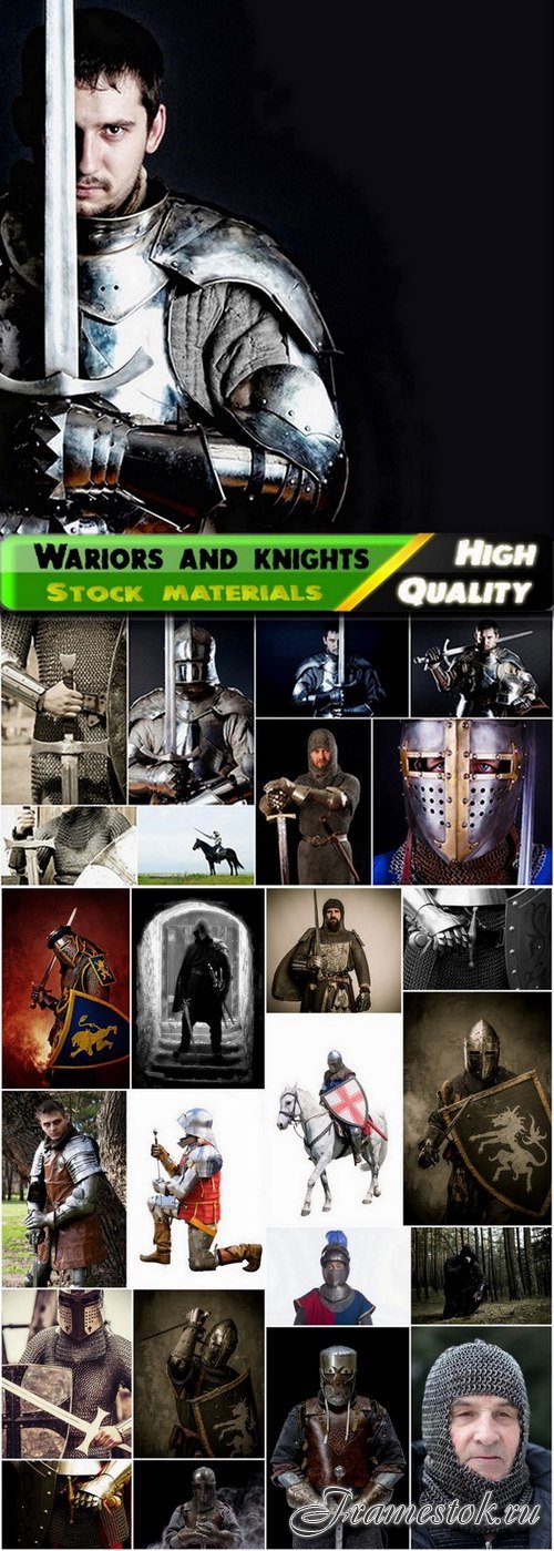 Wariors and knights in metal armors - 25 HQ Jpg