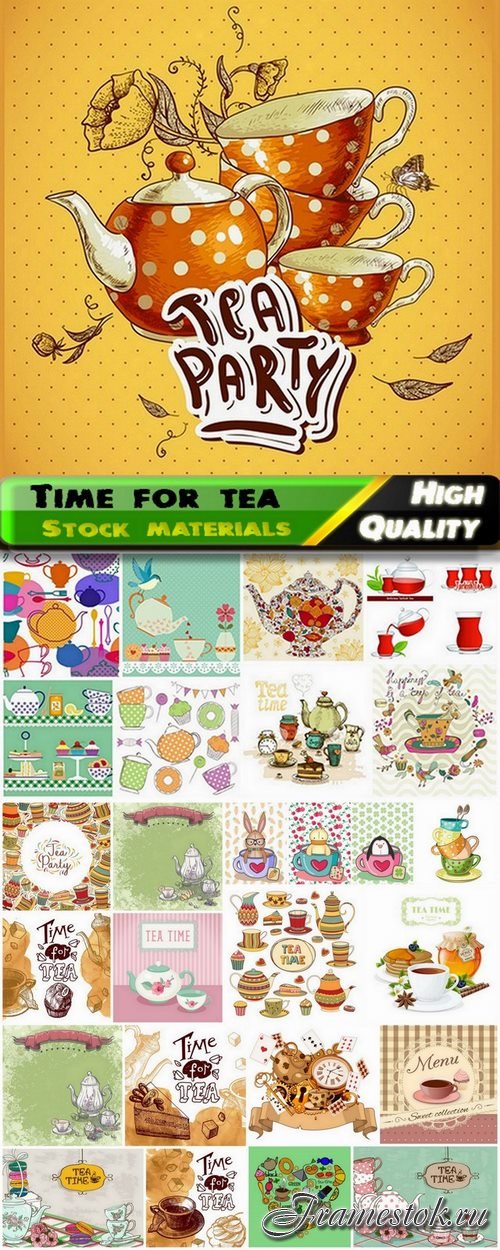 Time for drinking tea from cups and teapots - 25 Eps