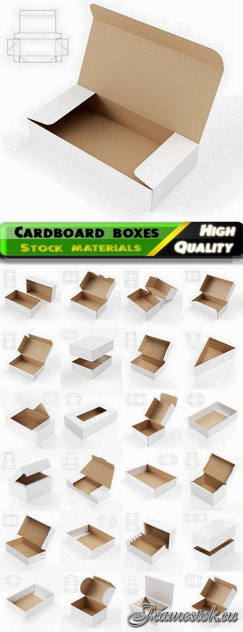 Design of cardboard boxes with drawings for cutting 2 - 25 HQ Jpg