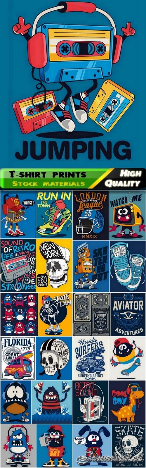 T-shirt prints design in vector from stock #75 - 25 Eps