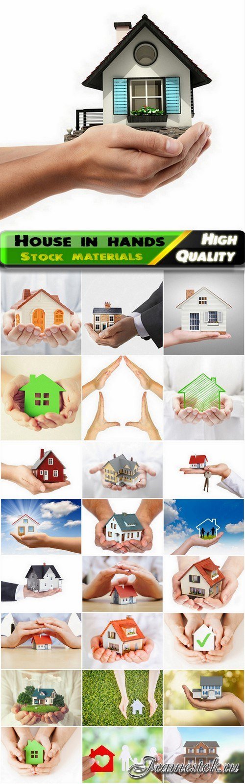 Trade in real estate and house in hands - 25 HQ Jpg