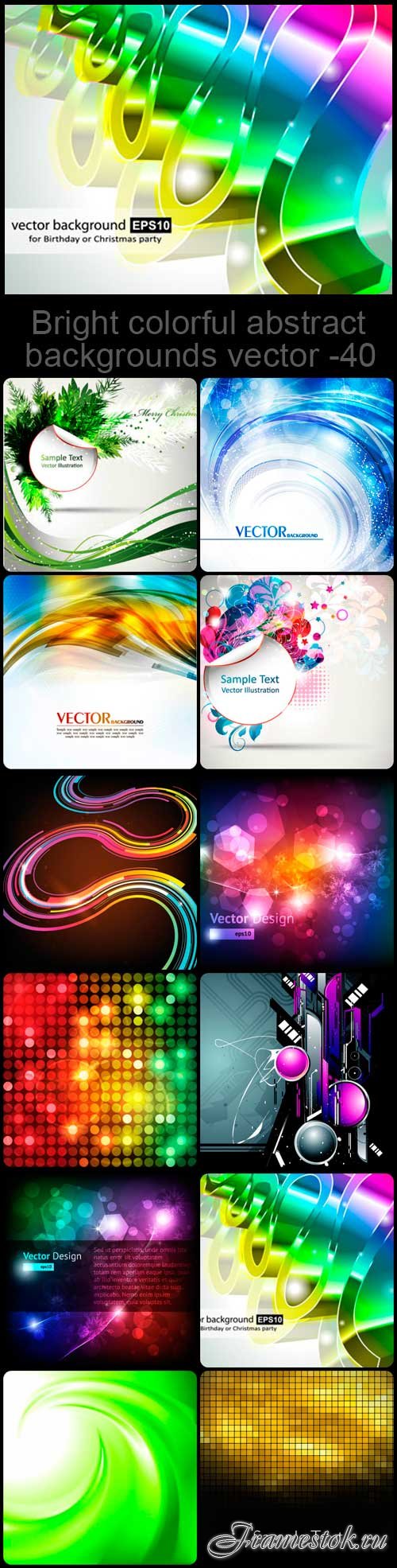 Bright colorful abstract backgrounds vector -40