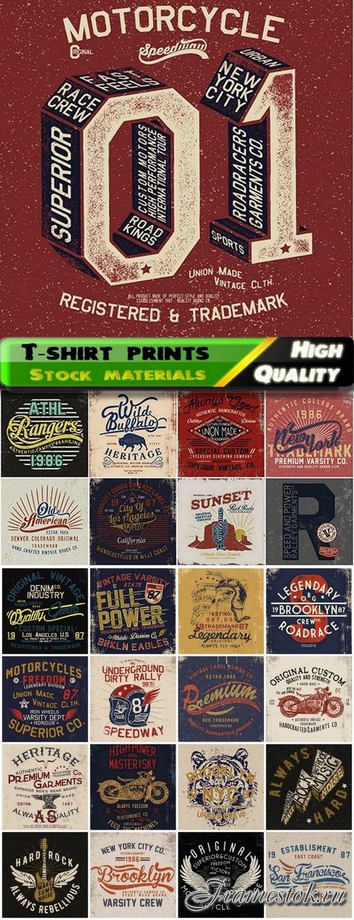T-shirt prints design in vector from stock #77 - 25 Eps