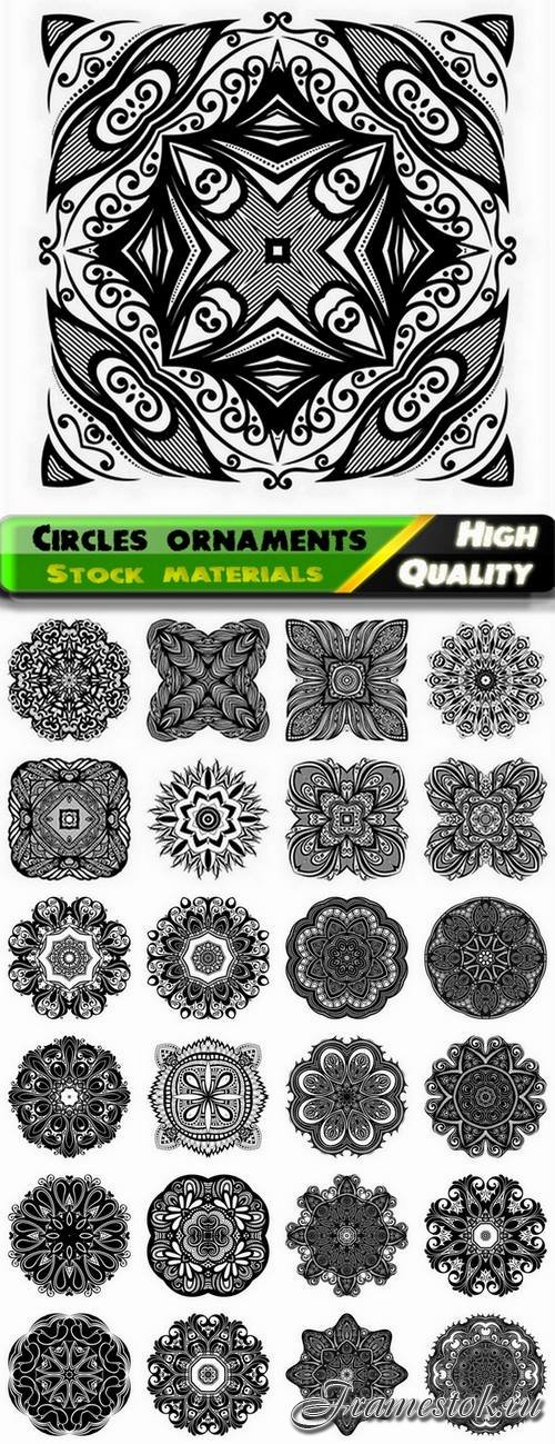 Circles and stars ornamental patterns - 25 Eps
