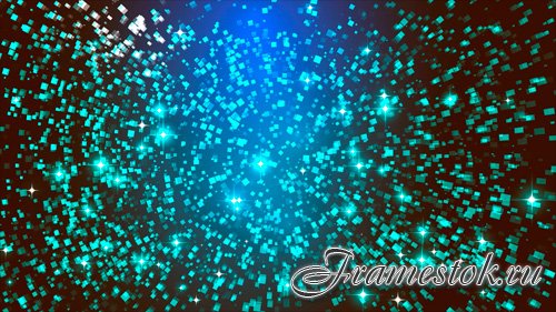 Blue abstract footage particles and stars