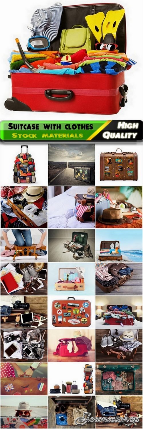 Suitcase with folded clothes for traveling - 25 HQ Jpg
