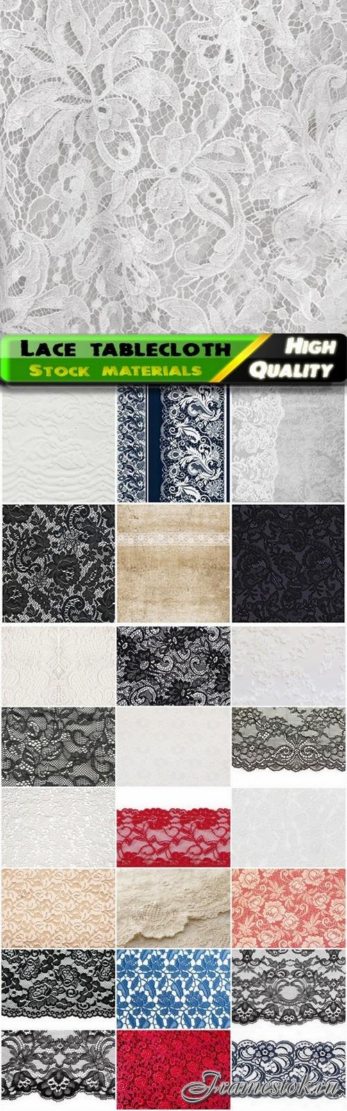 Textures of lace tablecloth with ornaments - 25 HQ Jpg