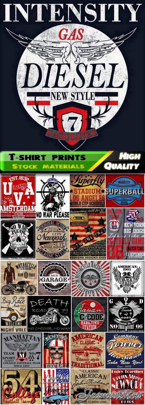 T-shirt prints design in vector from stock #80 - 25 Eps