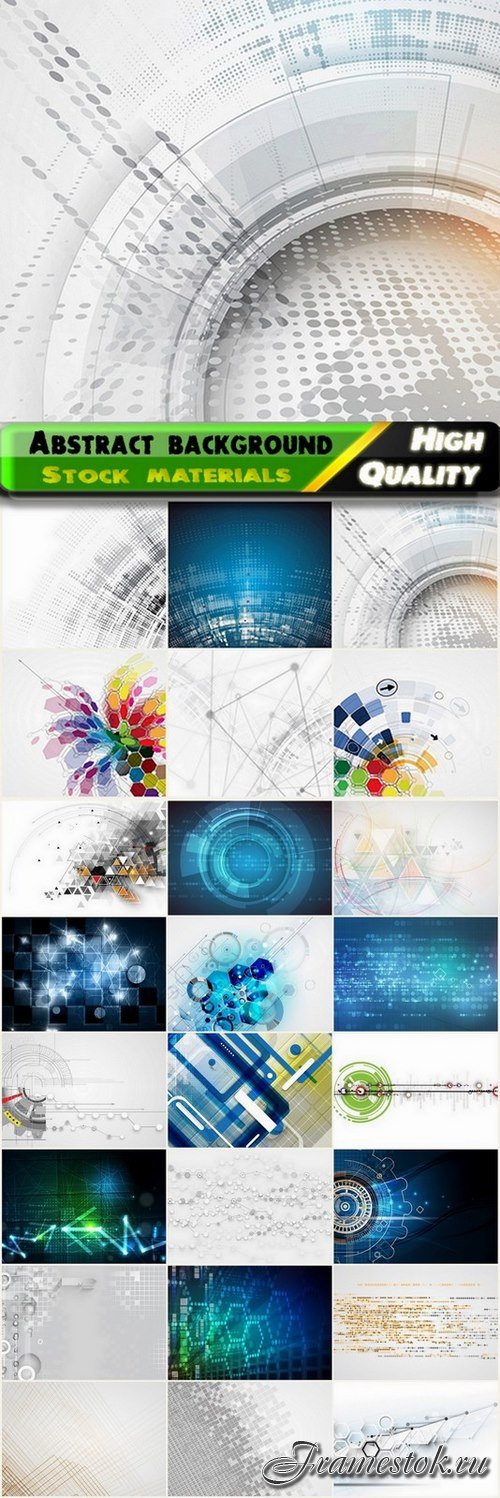 Abstract futuristic technological backgrounds - 25 Eps